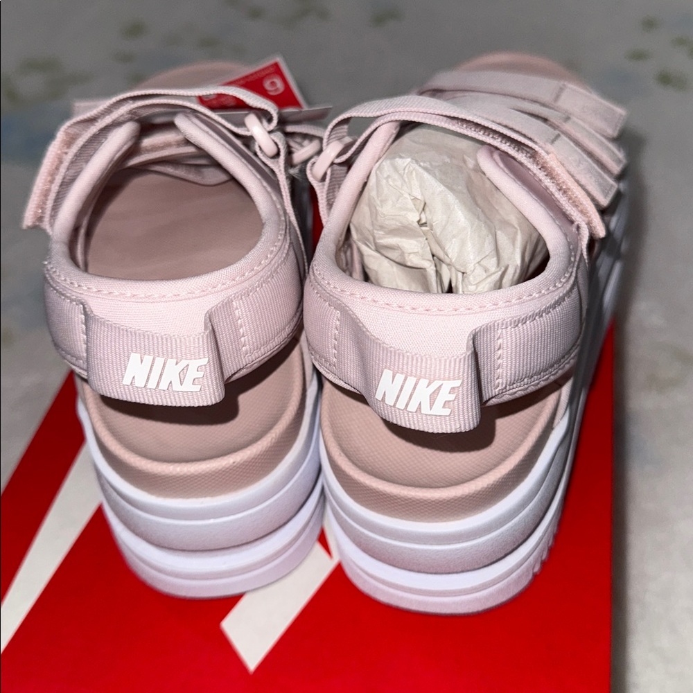 Nike Icon Classic Blush Pink Platform Sandals - Picture 5 of 6